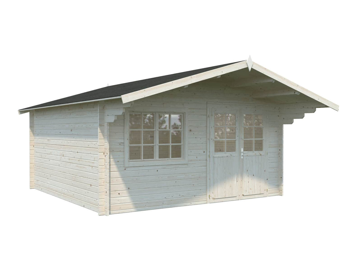 Britta M (4,5x4,5m | 17,5m² | 40mm) Sveitsiläistyylinen pihamökki