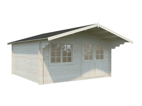 Britta M (4,5x4,5m | 17,5m² | 40mm) Sveitsiläistyylinen pihamökki