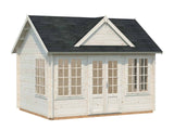 Claudia M (4,2x3,2m | 11,5m² | 34mm) Clockhouse-tyylinen pihamökki