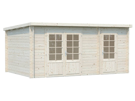 Ella (4,7x3,2m | 13,1m² | 28mm) Kaksihuoneinen pulpettikattoinen huvimaja