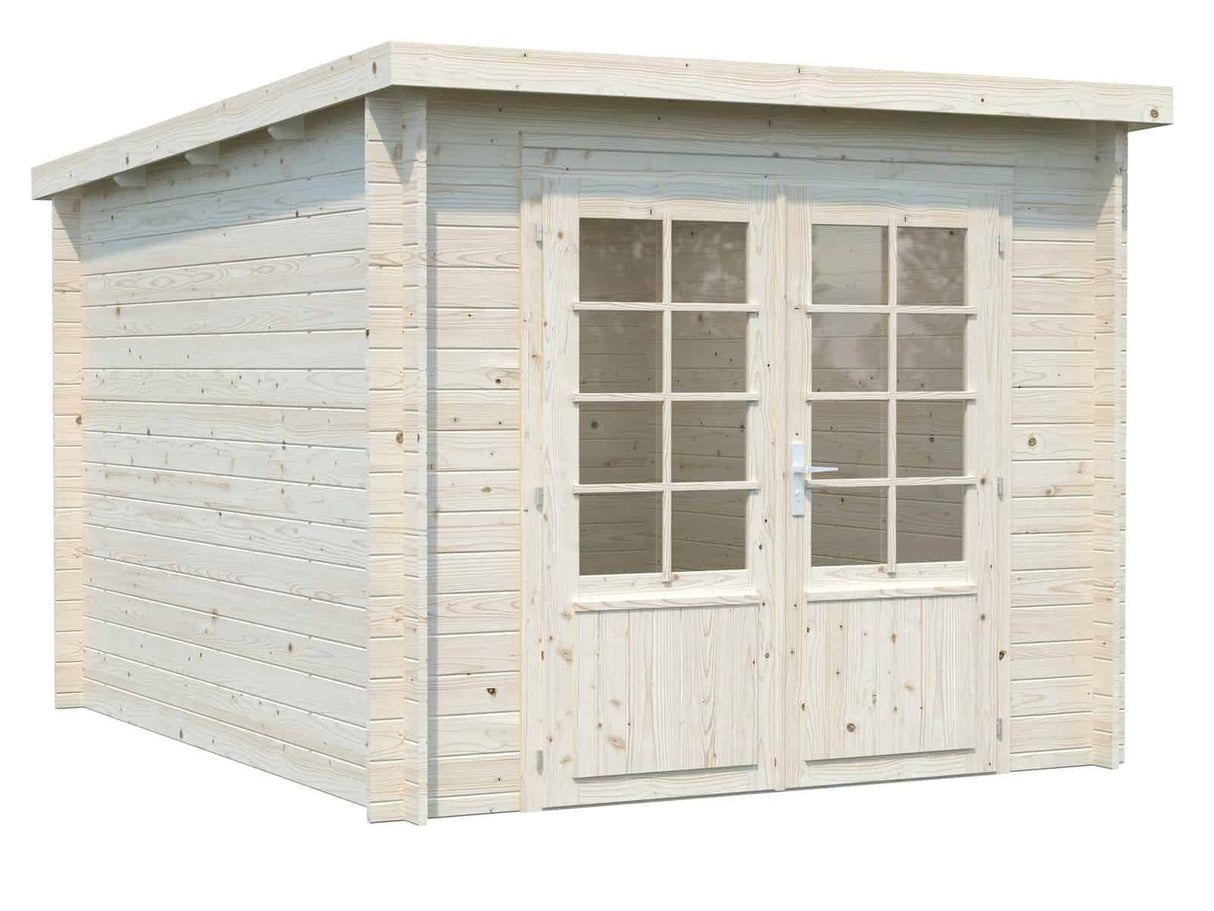 Ella (2,6x3,2m | 6,9m² | 28mm) Pieni pulpettikattoinen kesämökki