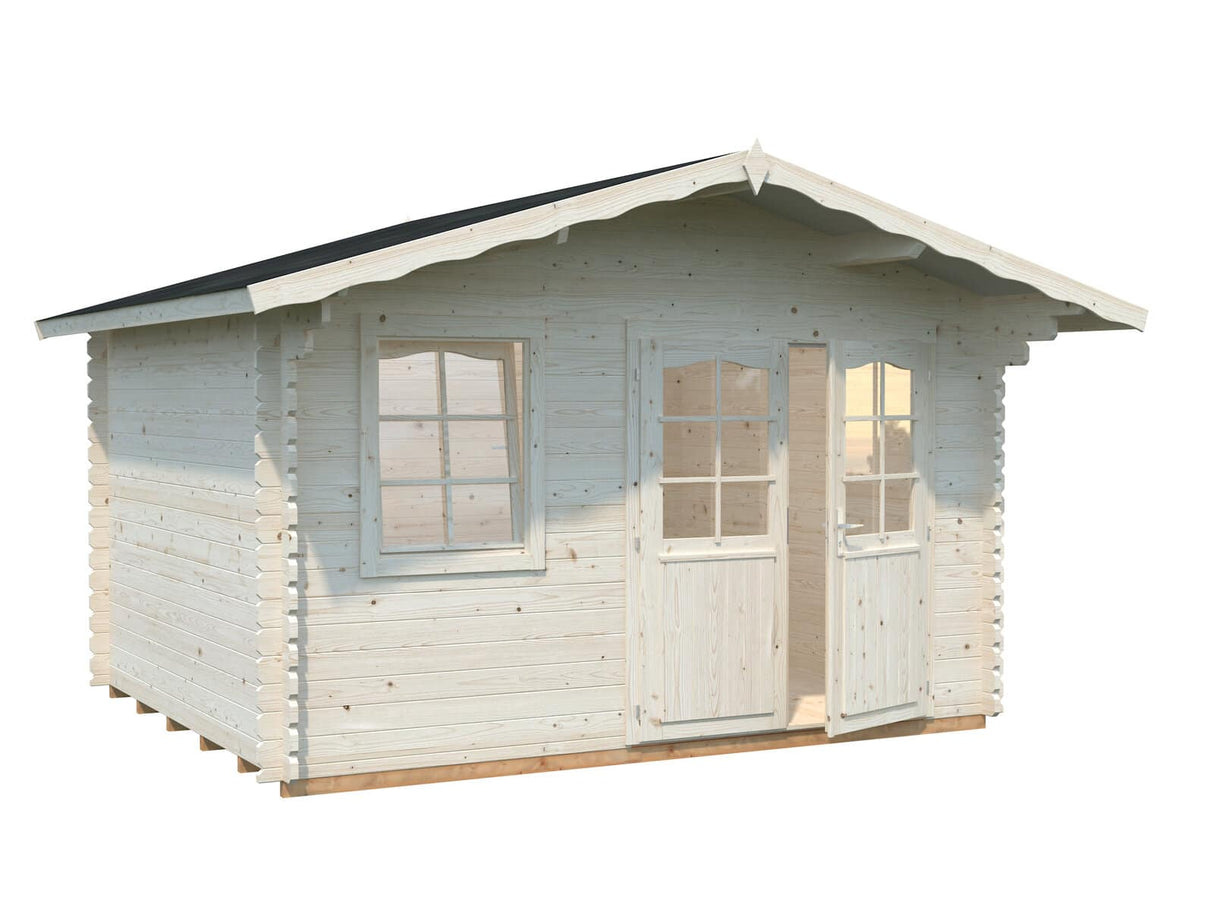 Emma M (3,8x3,2m | 10,4m² | 34mm) Alppityylinen pihamökki