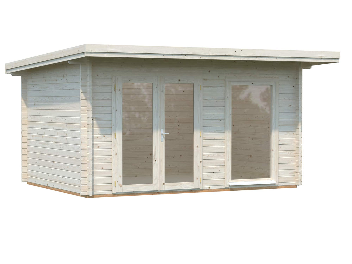 Heidi S (4,1x3m | 11,7m² | 44mm) Moderni kevyt pihamökki