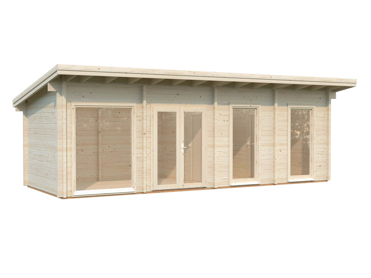 Heidi L (8,4x3,2m | 22,5m² | 70mm) Moderni 3-huoneinen kesämökki