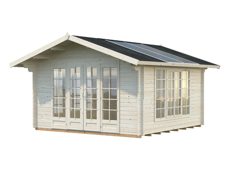 Irene (4x4m | 13,9m² | 34mm) Valoisa kesämökki läpinäkyvillä kattopaneeleilla