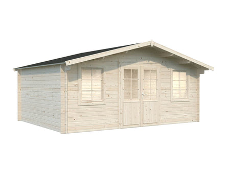 Klara L (5x3,8m | 17,0m² | 28mm) Alle 2,5m korkea hirsimökki