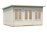 Lisa S (4x3m | 11,5m² | 34mm) Pulpettikattoinen kevythirsinen piharakennus