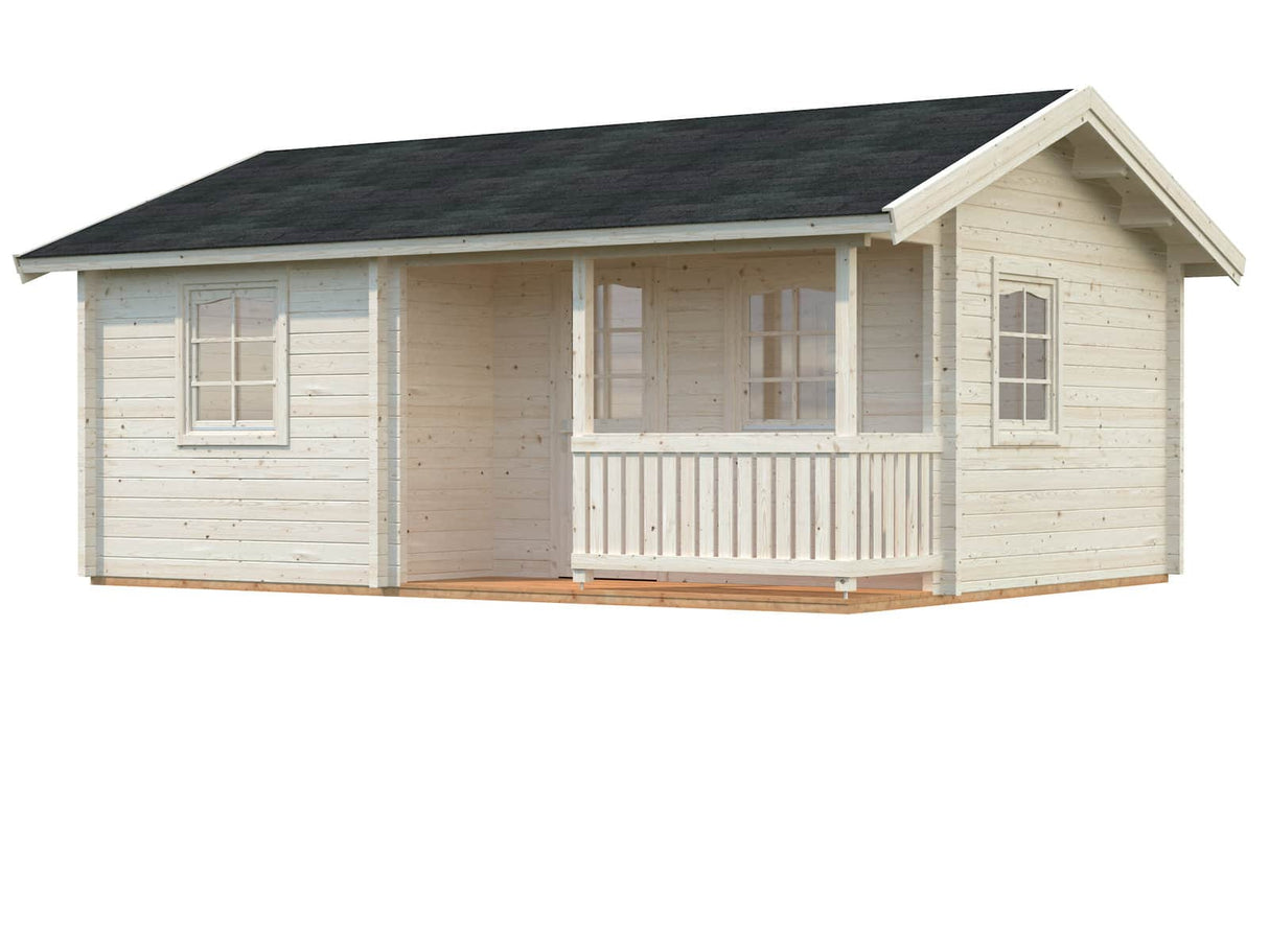Sandra S (6,2x4,7m | 21,5+3,7m² | 70mm) Perinteinen kesämökki