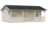 Sandra L (7,9x3,7m | 25,6+11,1m² | 44mm) Tilava kesämökki