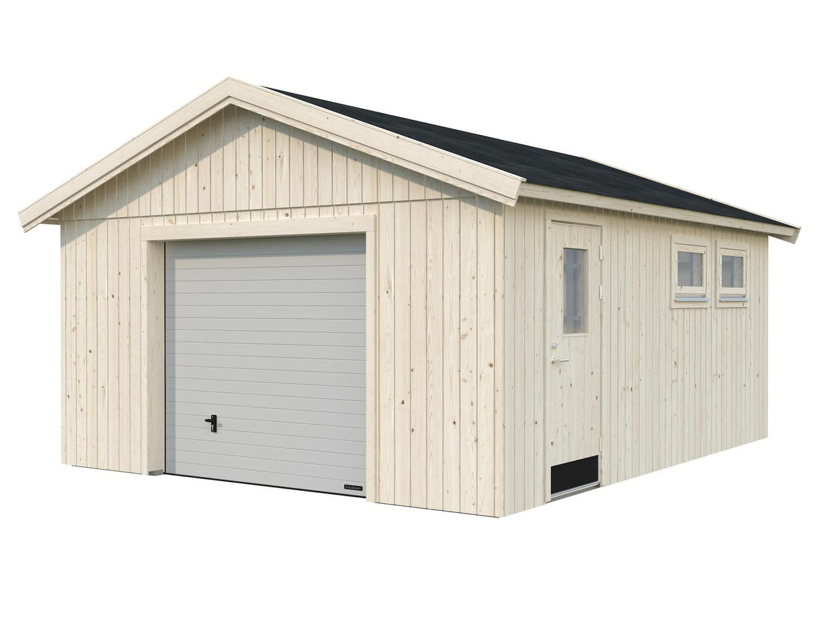 Andre S (4,5x5,5m | 21,5m²) Itserakennettava autotalli nosto-ovella