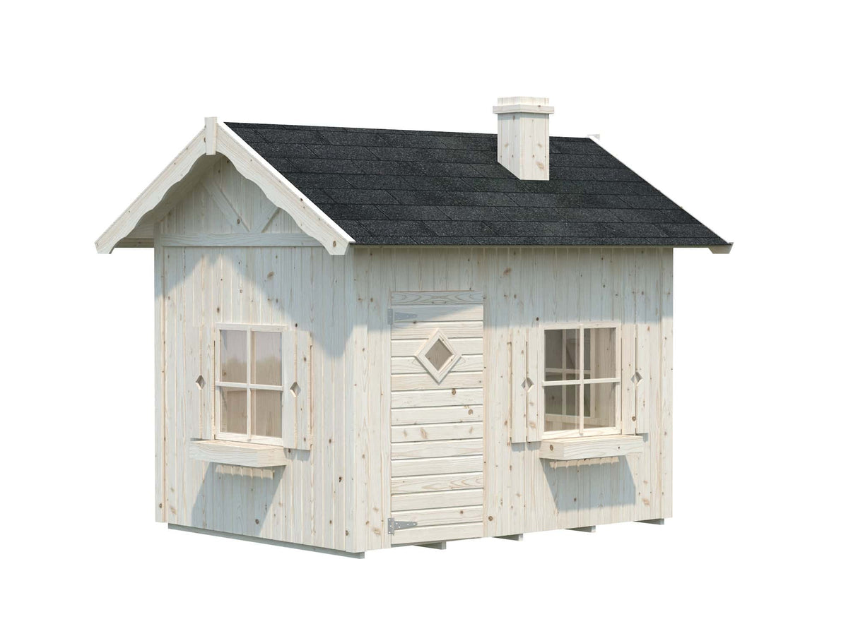 Grete (2,3x1,8m | 3,7m² | 16mm) Leikkimökki