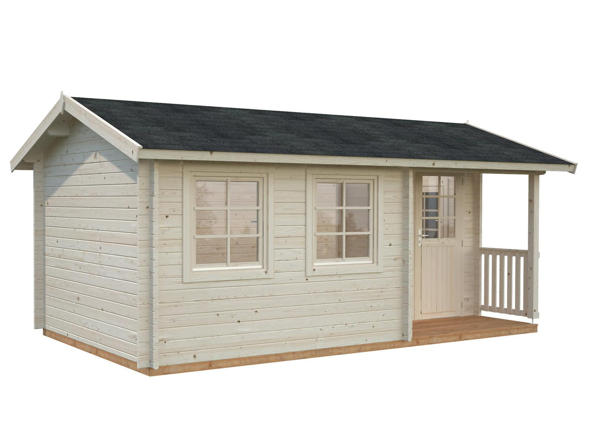 Susanna S (5,3x3,2m | 12,4m² | 44mm) Perinteinen kesämökki