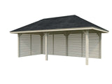 Bianca 109 (6x3m | 16,6m²) suuri kulmapaviljonki sälekaihdinseinillä