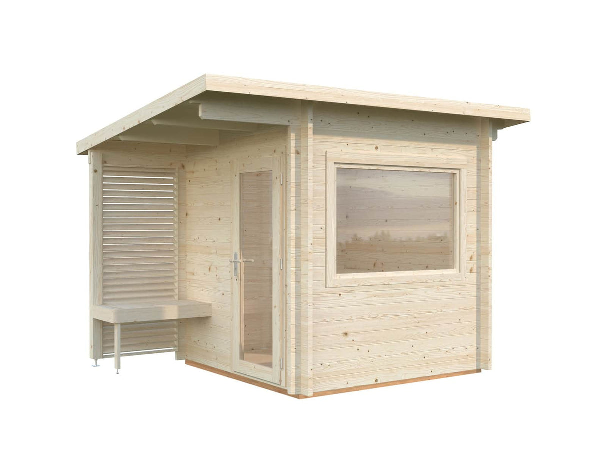 Sanna S (2,3x2,3m | 4,1m² | 44mm) Kompakti  pihasauna