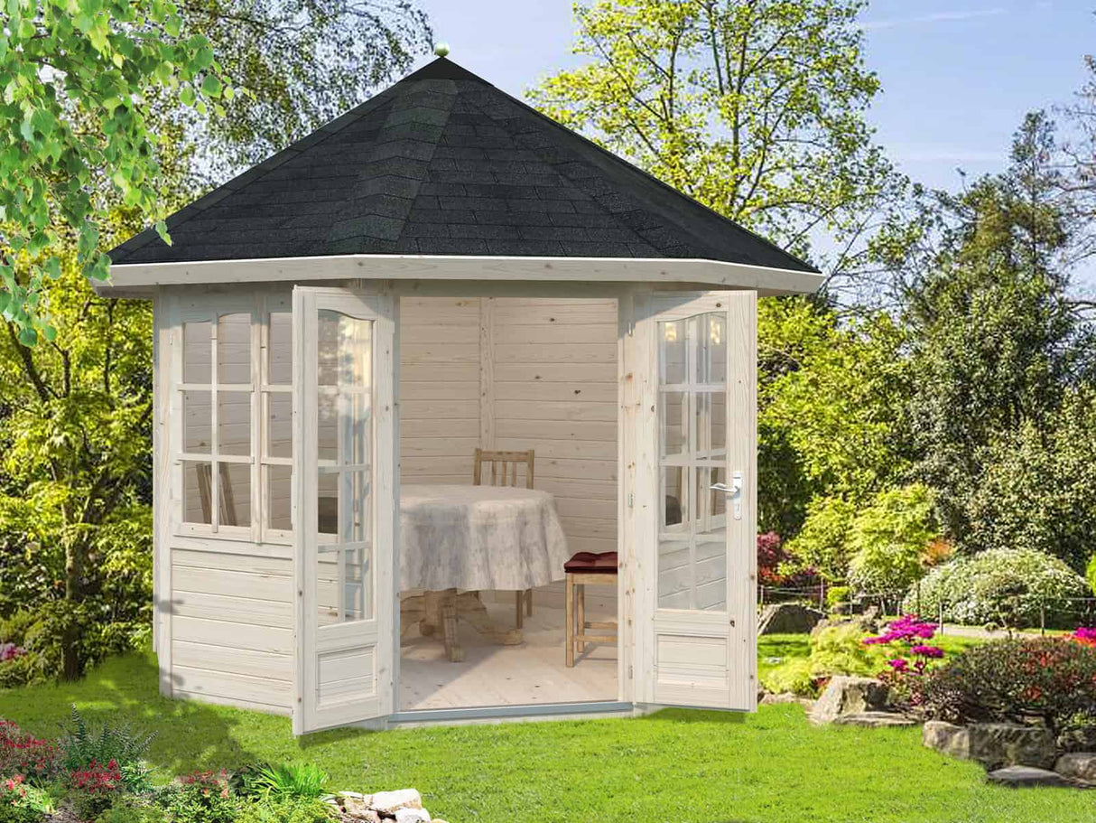 Veronica 2 (2,9x3,6m | 6,7m² | 28mm) Kahdeksankulmainen huvimaja