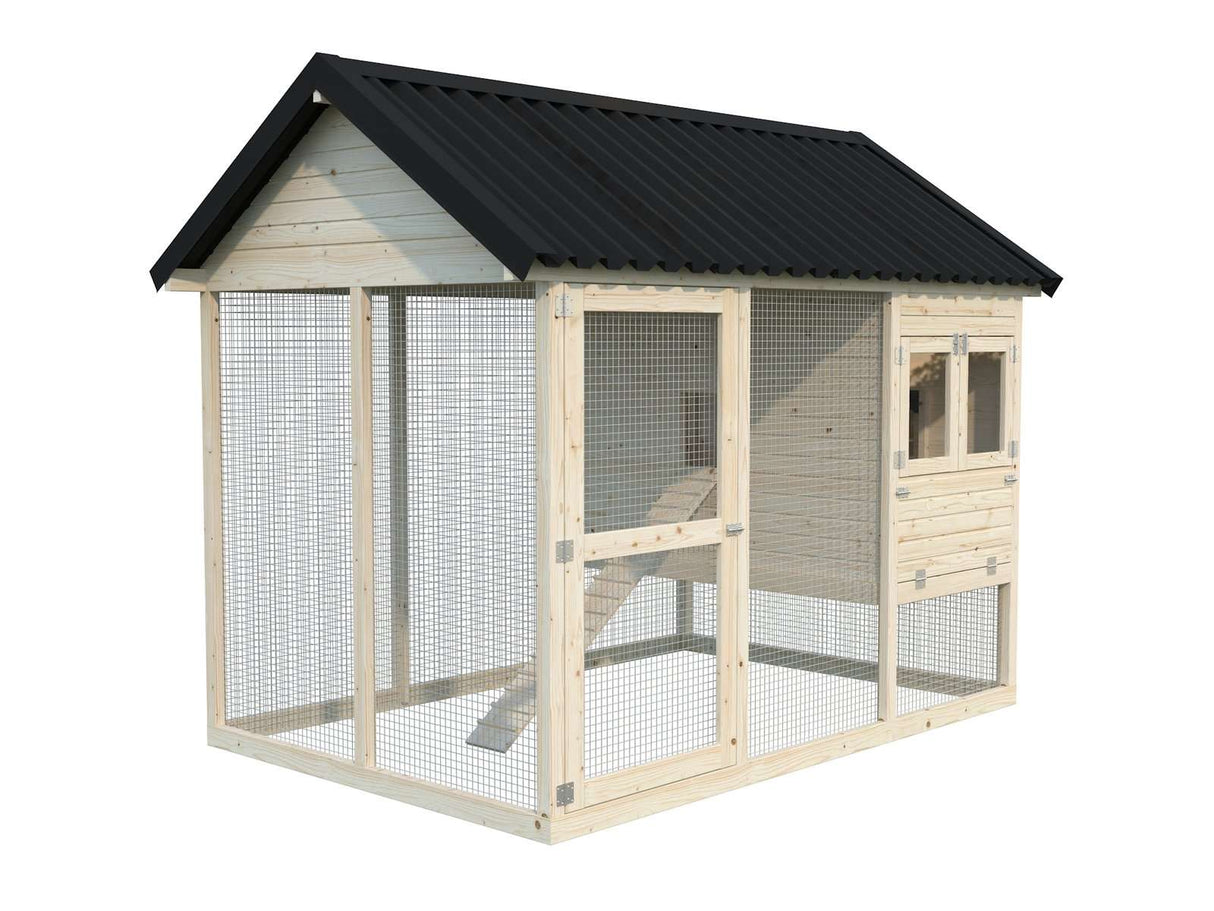 Chick (2,1x3,2m | 6,7m²) Tilava kanakoppi pelttikatolla
