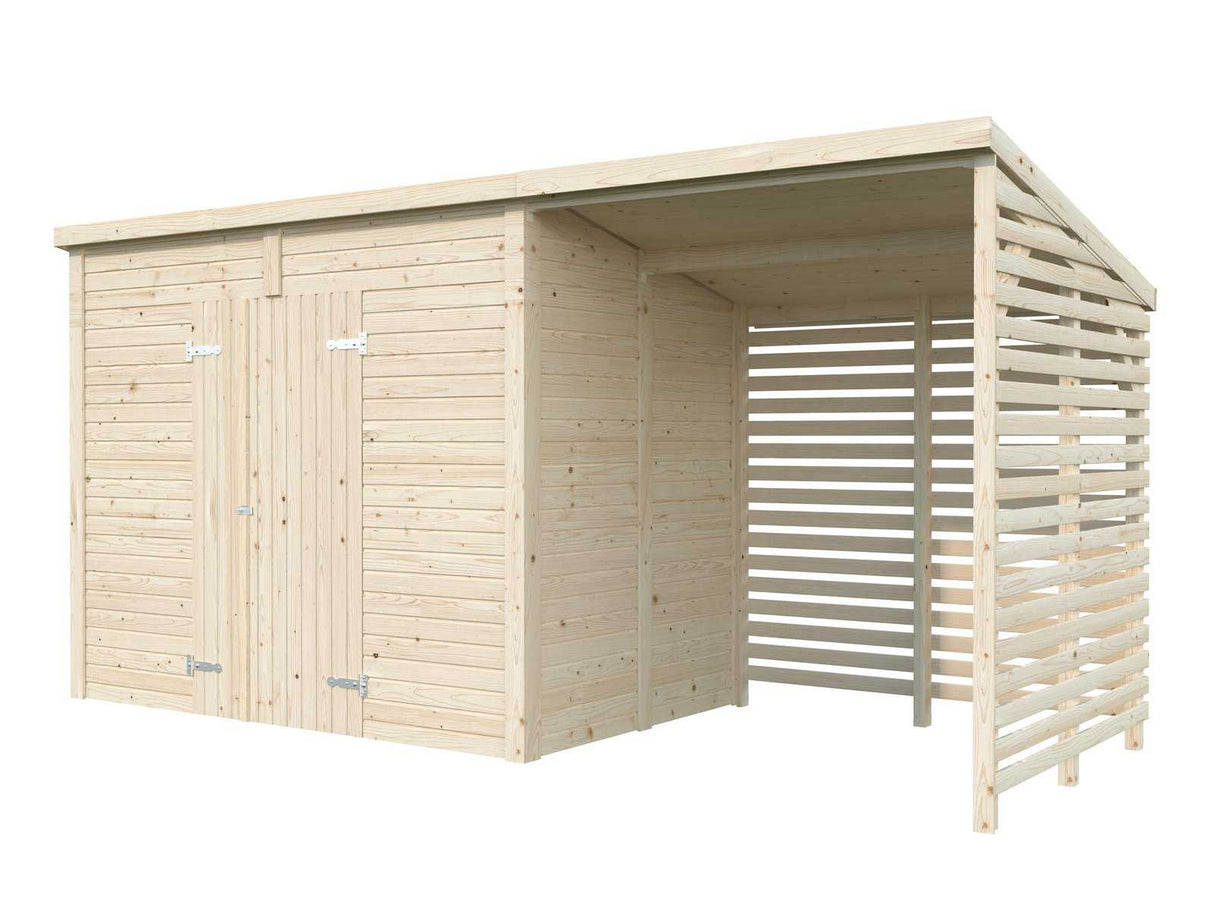 Leif XL (4,6x1,7m | 4,5+2,9m²) Tilava puutarhavaja