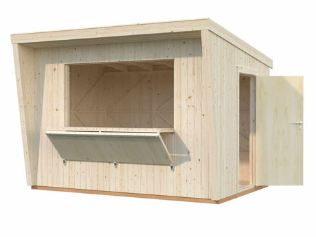 Kira (3,6x2,3m | 7,7m²) Puinen puutarhabaari