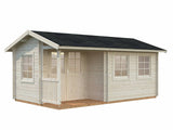 Susanna S (5,3x3,2m | 12,4m² | 44mm) Perinteinen kesämökki