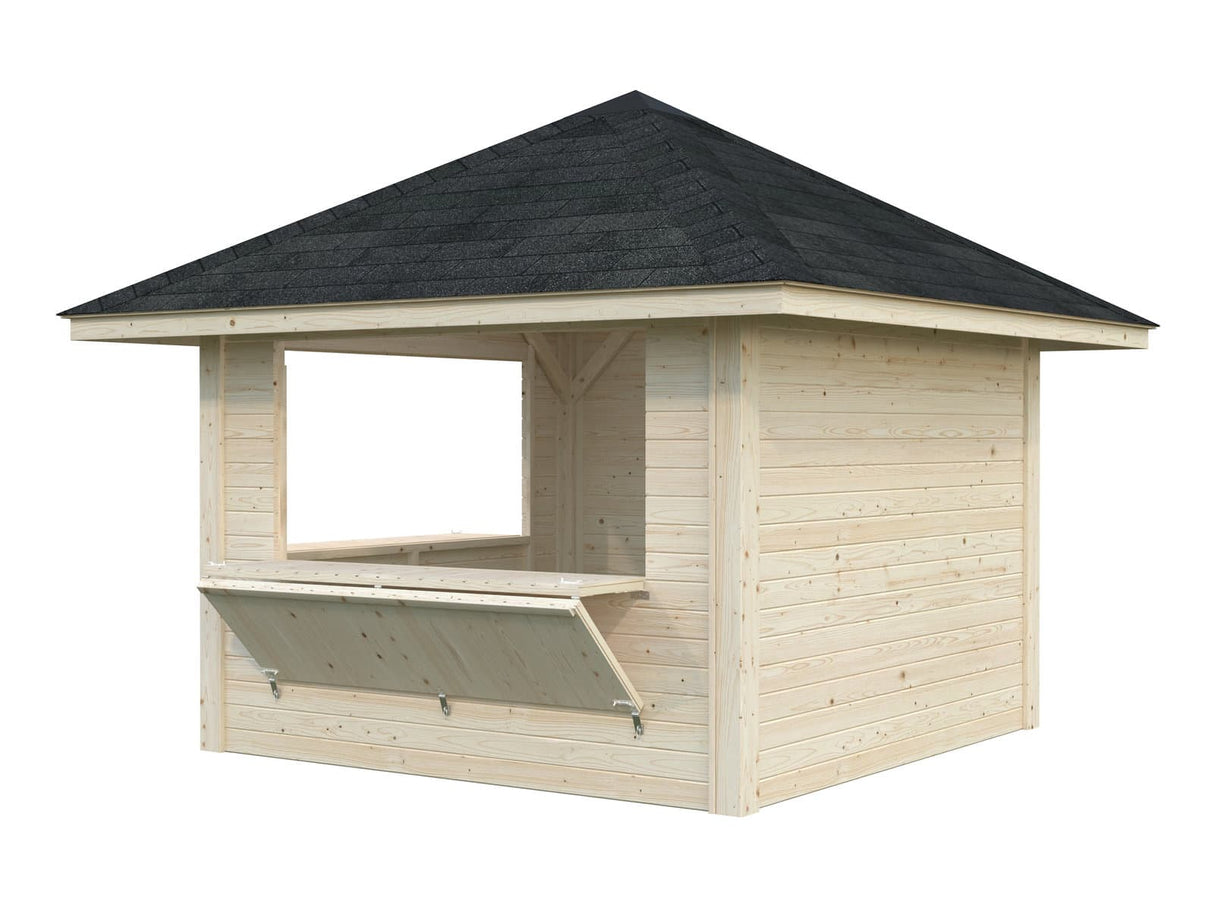 Bianca 105 (3x3m | 8,3m²) kioski kahdella luukulla