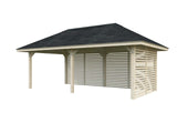 Bianca 109 (6x3m | 16,6m²) suuri kulmapaviljonki sälekaihdinseinillä