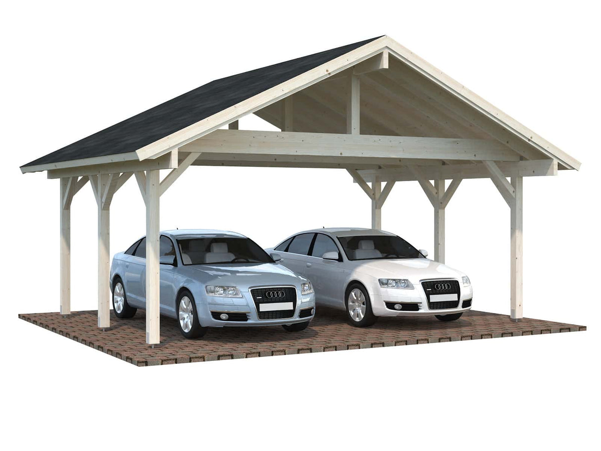 Robert M (5,6x3,7m | 20,6m²) Kaksoisautokatos tai suuri paviljonki
