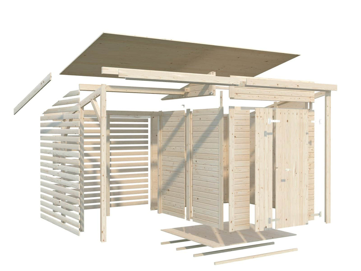 Leif L (3,7x1,7m | 3,0+2,9m²) Käytännöllinen puutarhavaja