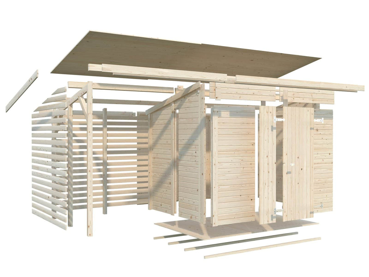 Leif XL (4,6x1,7m | 4,5+2,9m²) Tilava puutarhavaja