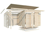 Leif XL (4,6x1,7m | 4,5+2,9m²) Tilava puutarhavaja