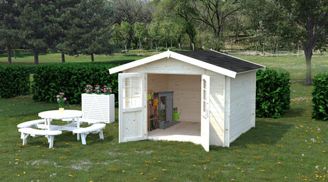Lotta S (3x3m | 7,3m² | 28mm) Kevythirsinen pihavarasto