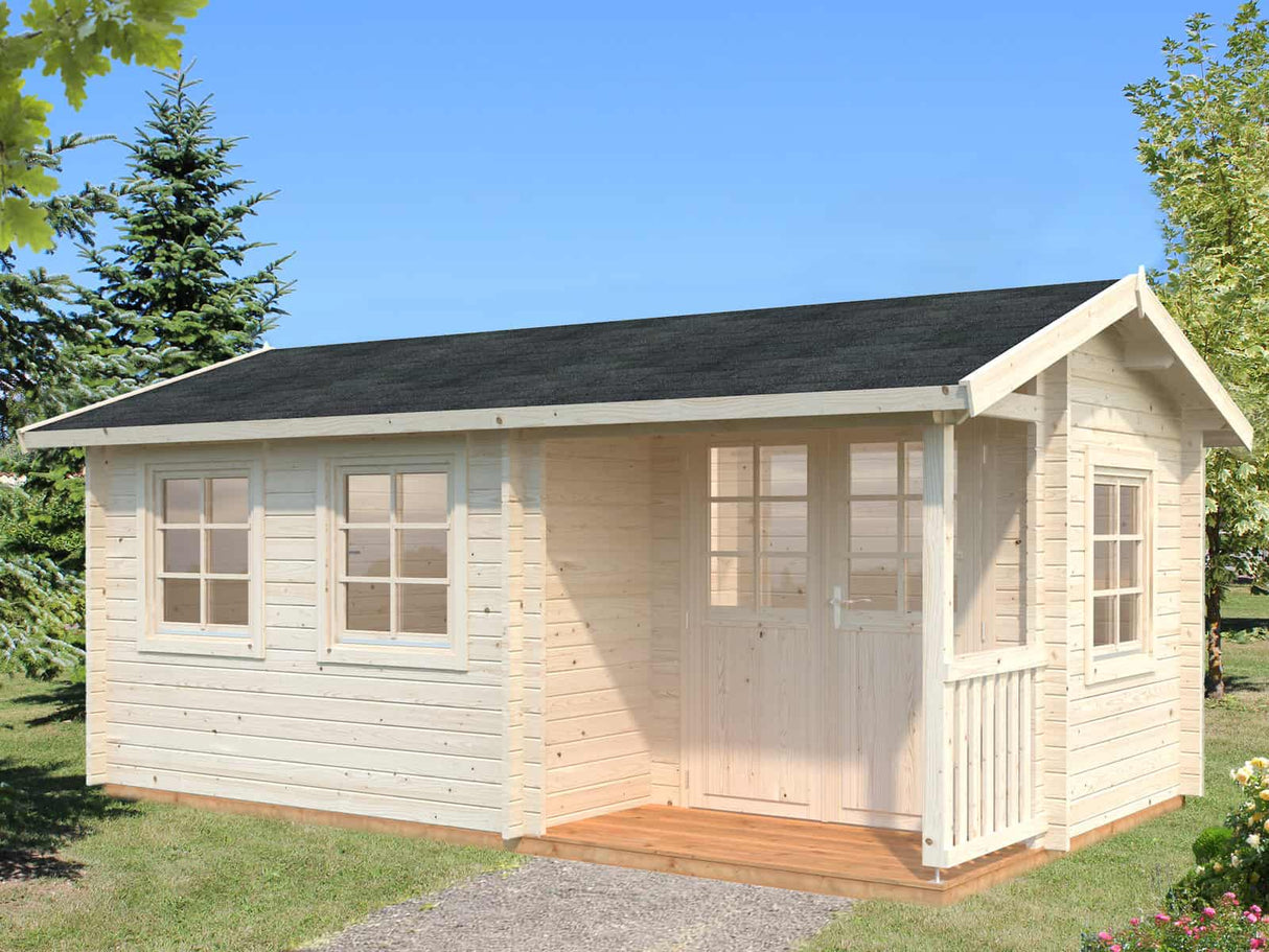 Susanna S (5,3x3,2m | 12,4m² | 44mm) Perinteinen kesämökki