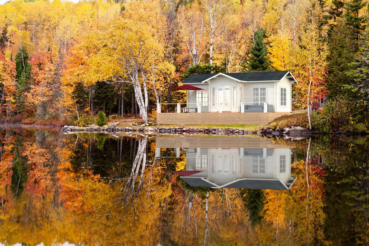 Anna L (8x5m | 26,8m² | 70mm) tilava kolmen huoneen pihimökki
