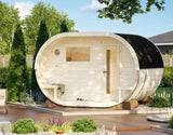 Anette (3,3x2,7m | 3,0+1,5m² | 42mm) puinen ovaalisauna