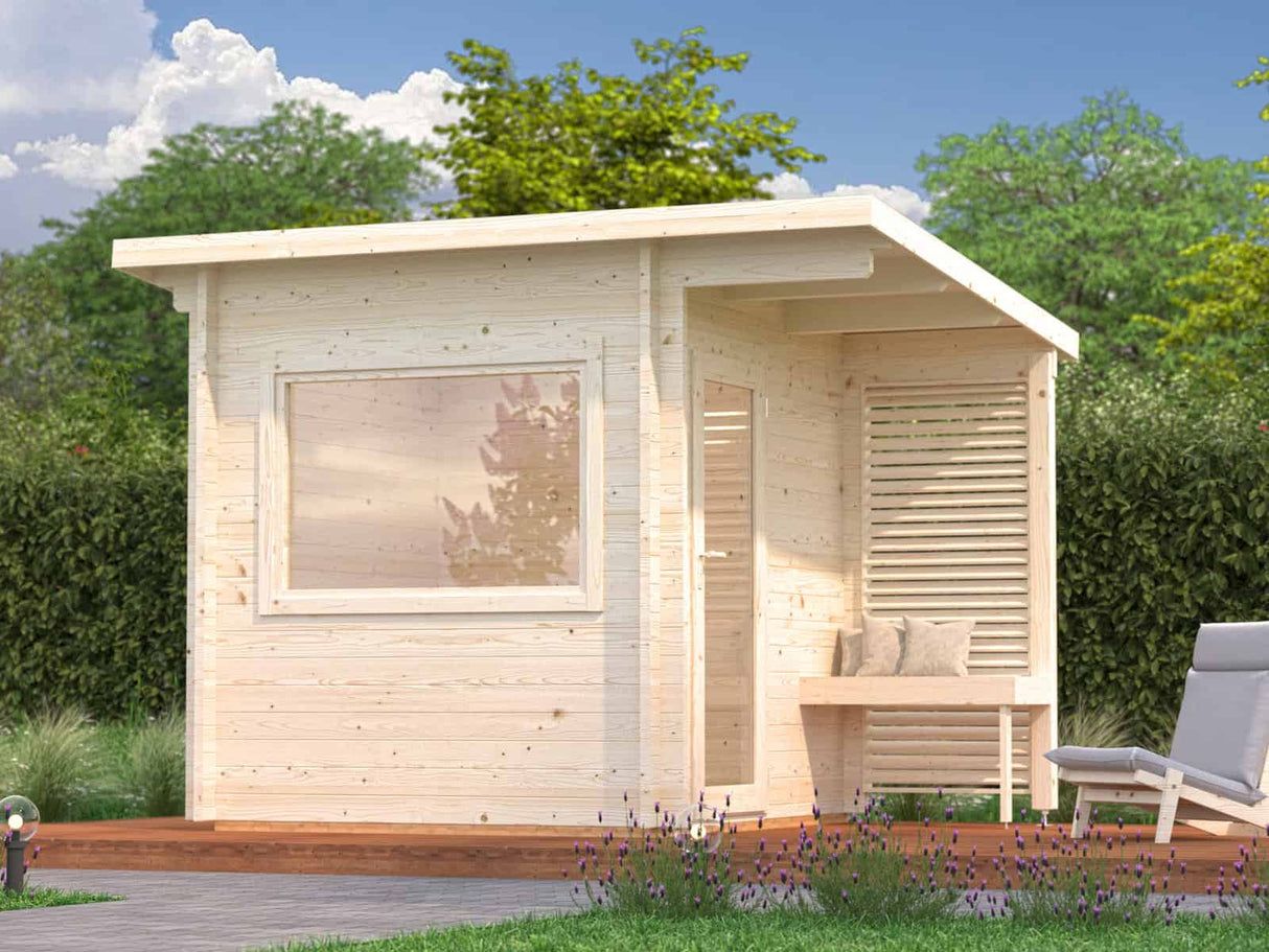 Sanna S (2,3x2,3m | 4,1m² | 44mm) Kompakti  pihasauna
