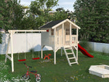 Toby-set  (4,2x2,8m | 2,1m² | 16mm) Leikkimökki ja keinu