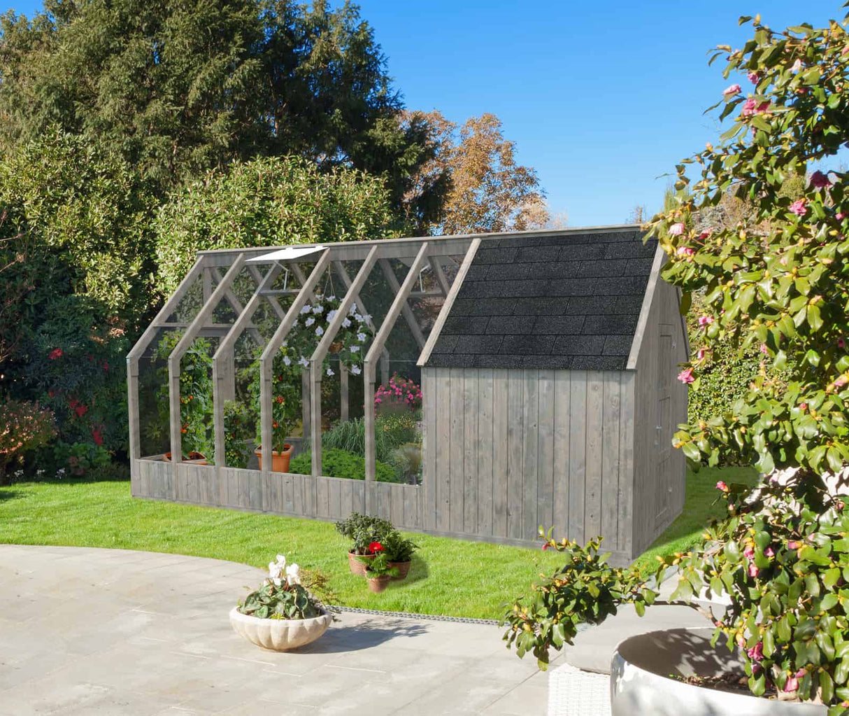 Emilia (2,4x1,9m | 4,0m² | 18mm) Varasto Emilia-kasvihuoneisiin