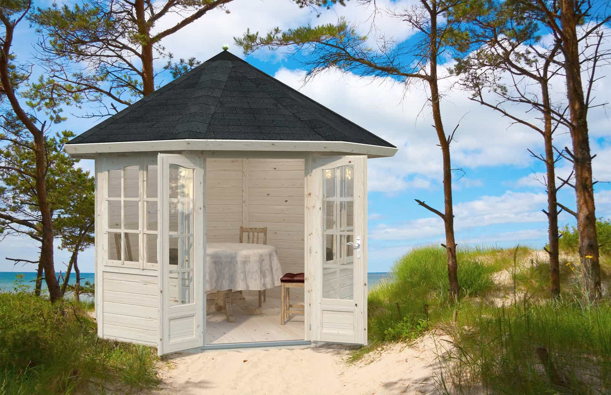 Veronica 2 (2,9x3,6m | 6,7m² | 28mm) Kahdeksankulmainen huvimaja