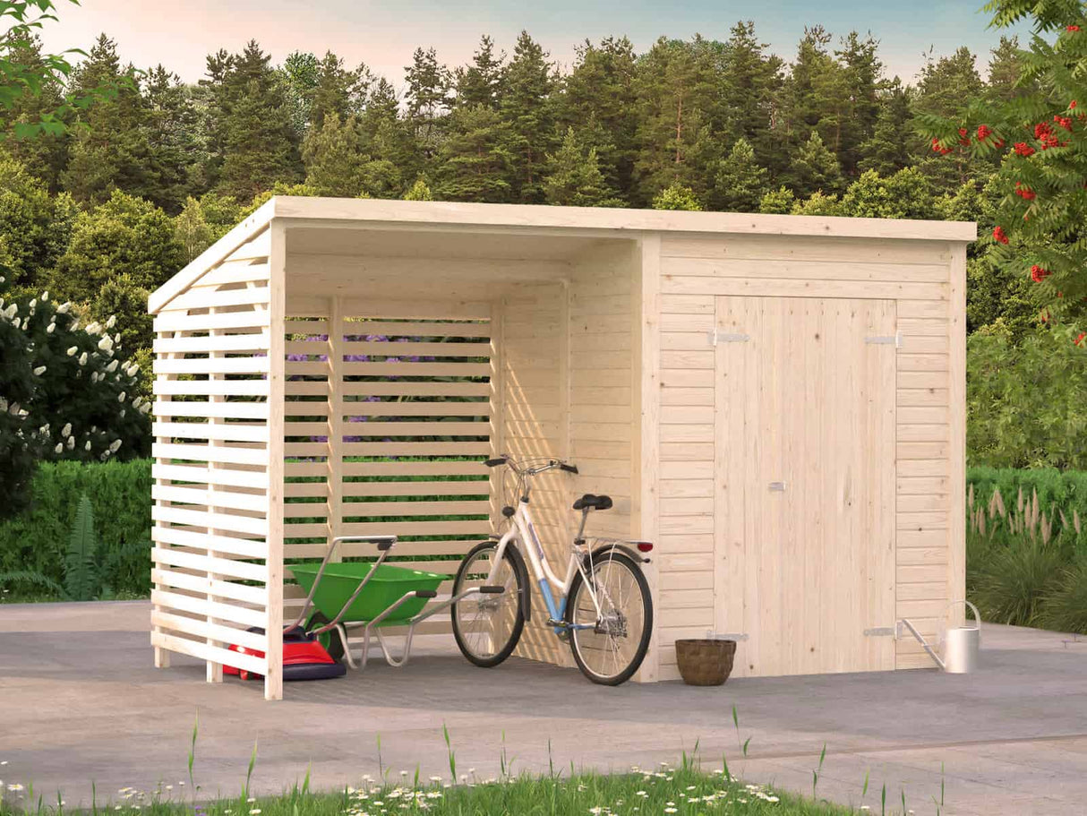 Leif L (3,7x1,7m | 3,0+2,9m²) Käytännöllinen puutarhavaja