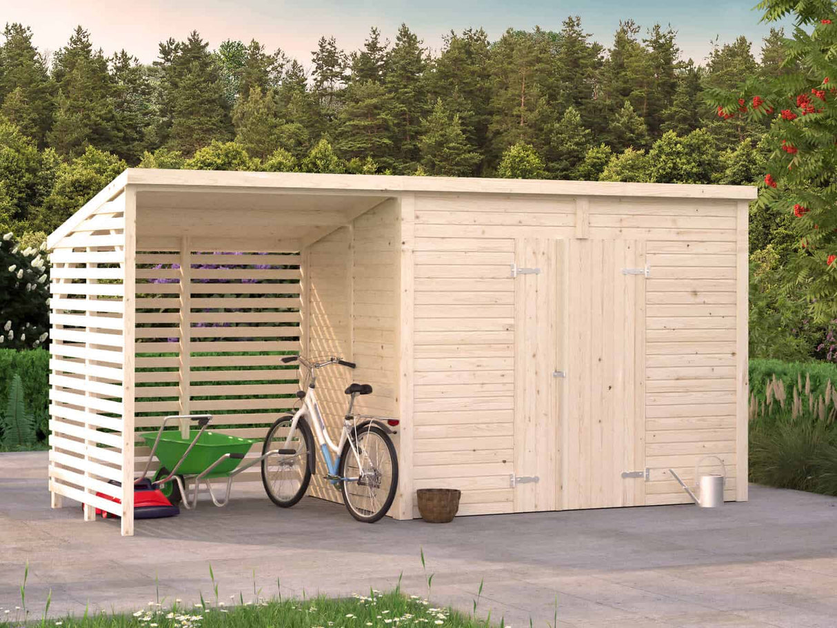 Leif XL (4,6x1,7m | 4,5+2,9m²) Tilava puutarhavaja