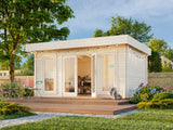 Bret S (4,8x3,6m | 14,8m² | 44mm) moderni kesämökki