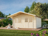 Britta M (4,5x4,5m | 17,5m² | 40mm) Sveitsiläistyylinen pihamökki