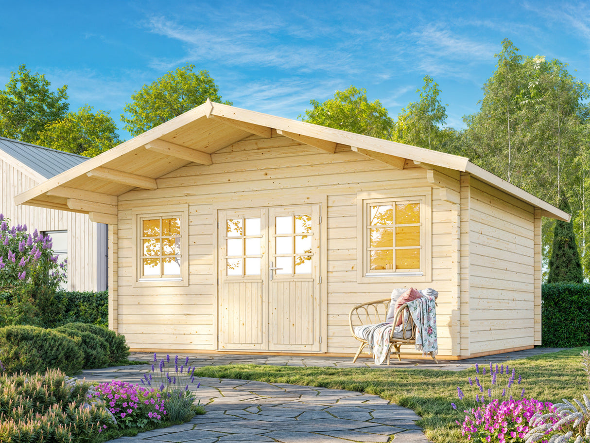 Helena L (5,3x4,1m | 18,6m² | 70mm) Perinteinen vierasmaja