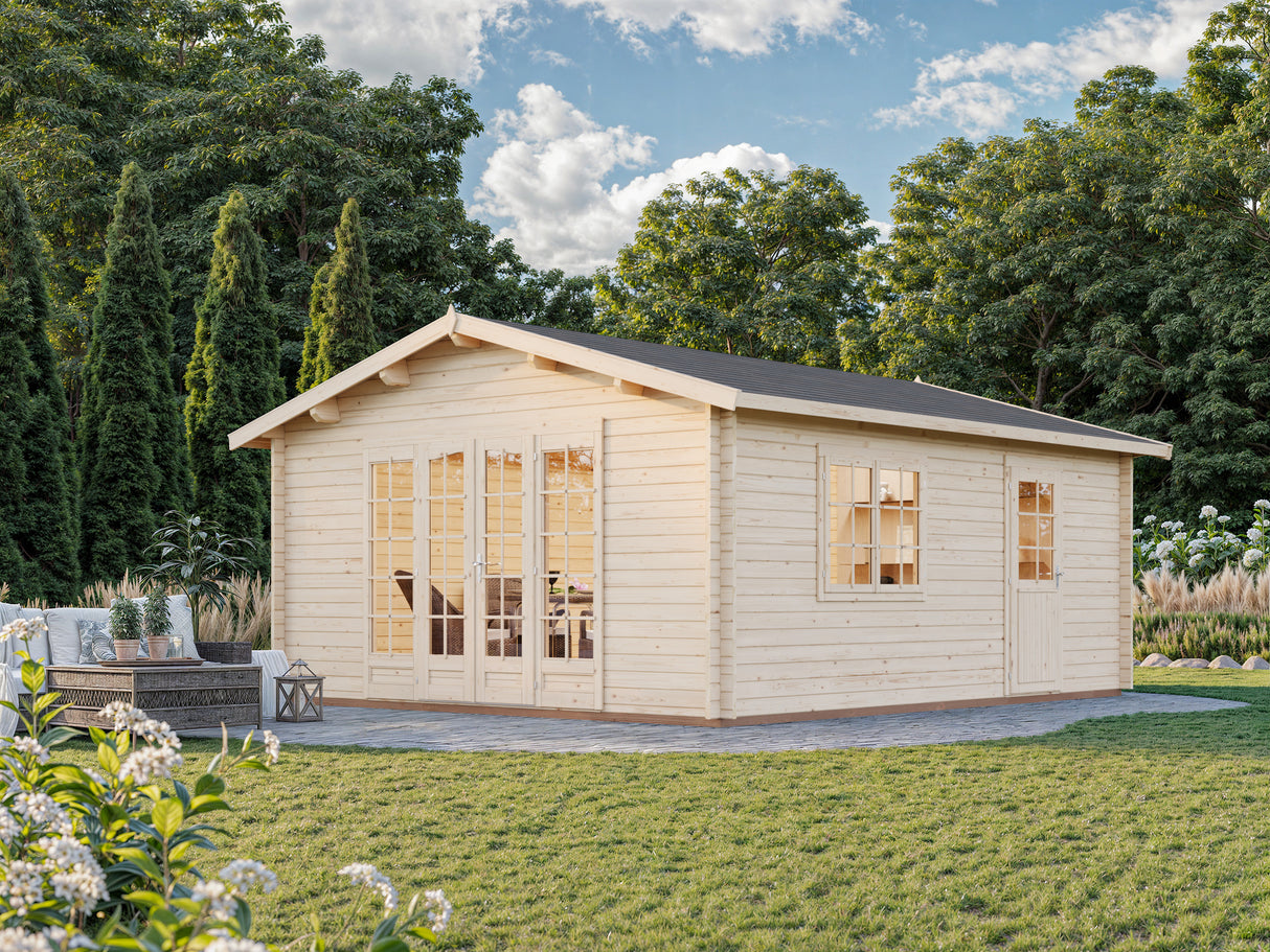 Irene L (4,7x5,7m | 23,9m² | 44mm) Tilava kesämökki