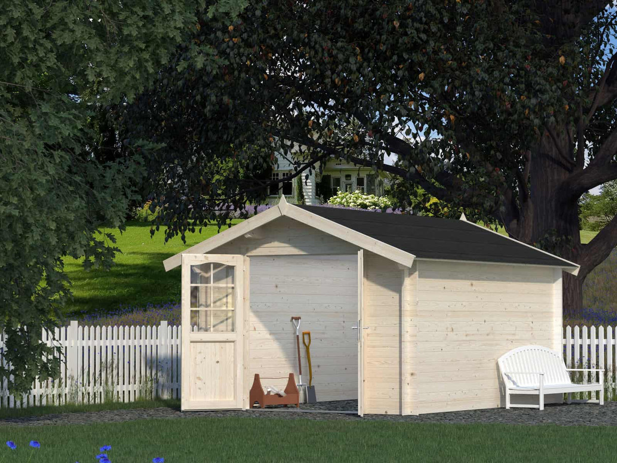 Lotta M (3x4m | 10,0m² | 34mm) Perinteinen pihamökki