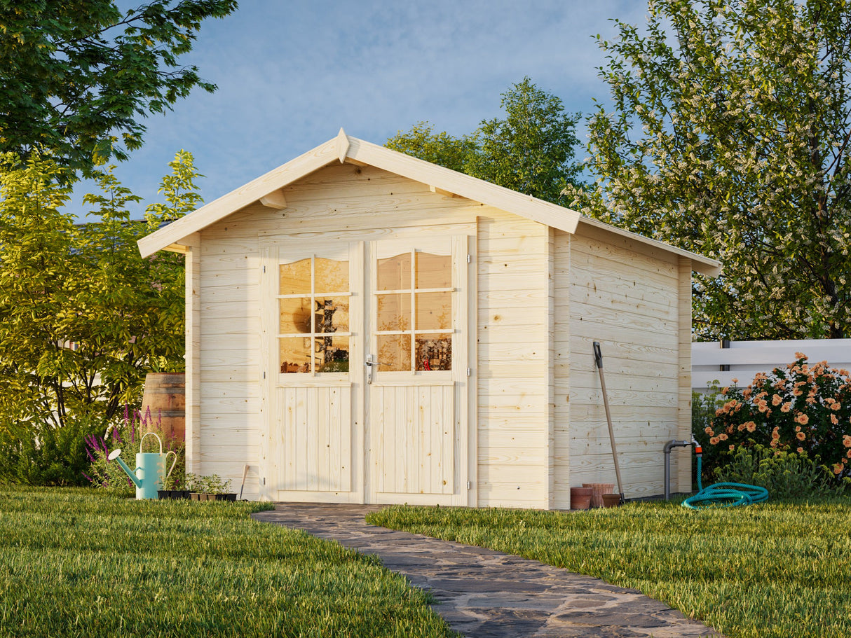 Lotta S (3x3m | 7,3m² | 28mm) Kevythirsinen pihavarasto