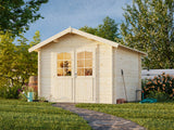 Lotta S (3x3m | 7,3m² | 28mm) Kevythirsinen pihavarasto