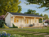 Sandra L (7,9x3,7m | 25,6+11,1m² | 44mm) Tilava kesämökki