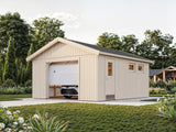 Andre S (4,5x5,5m | 21,5m²) Itserakennettava autotalli nosto-ovella