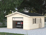 Roger S (4,7x5,7m | 23,9m² | 44mm) Autotalli nosto-ovella
