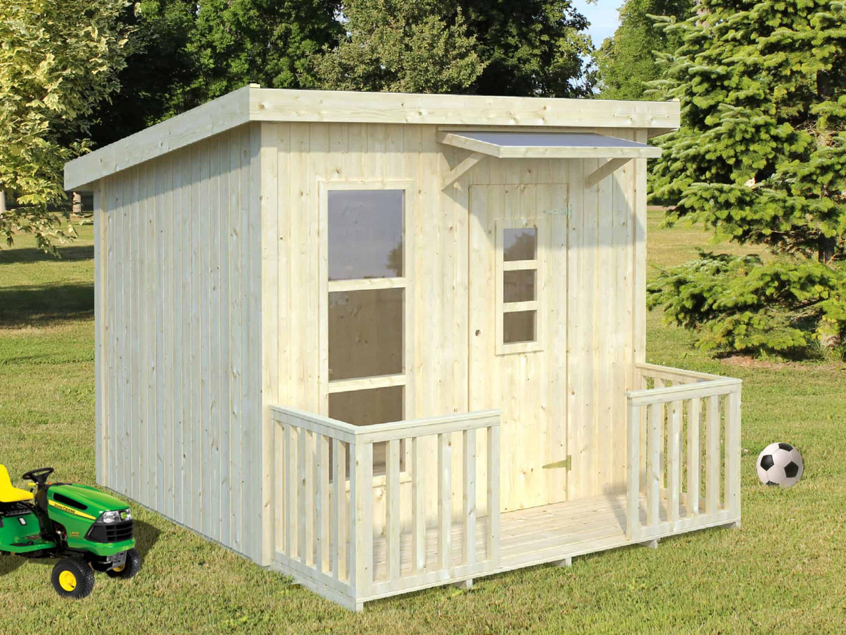 Harry (2x1,6m | 3,1m² | 16mm) Leikkimökki